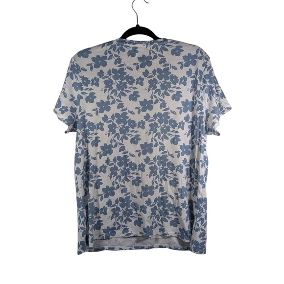 Set of Two Croft & Barrow Blue Short Sleeve Floral Tops Size XXL - Picture 3 of 7